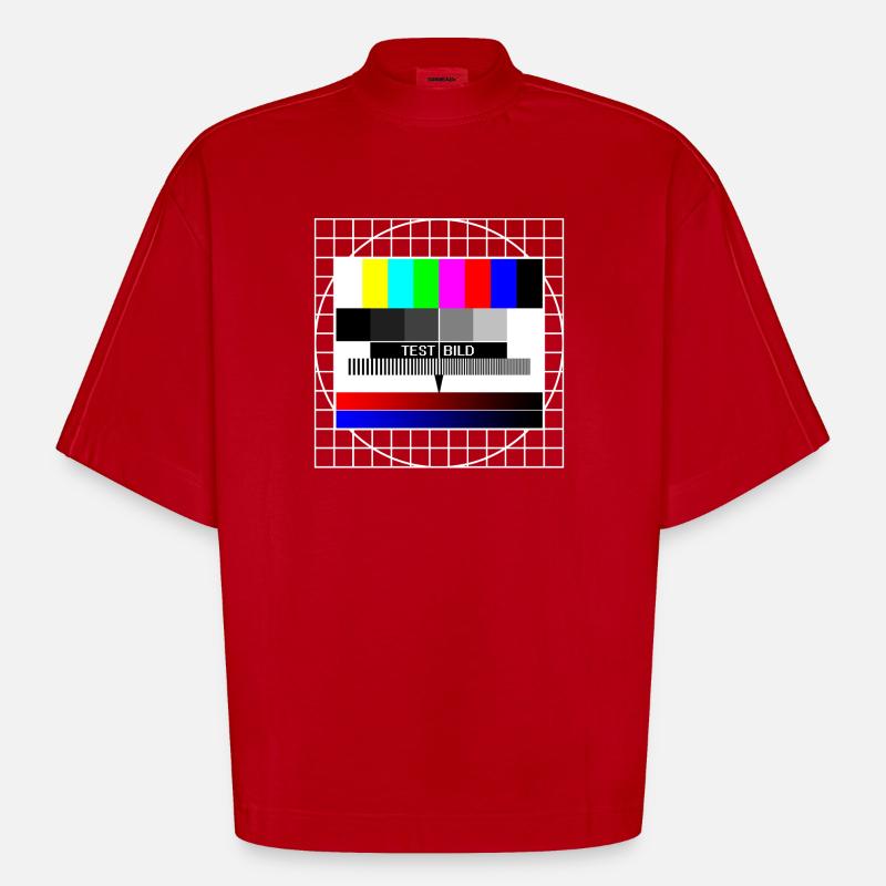 testbild - T-shirt bio épais oversize Boxy fabriqué en UE - rouge
