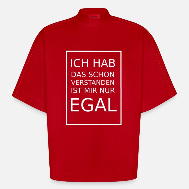 I've already understood that - Heavyweight Oversized Organic Boxy T-Shirt Made in EU - red