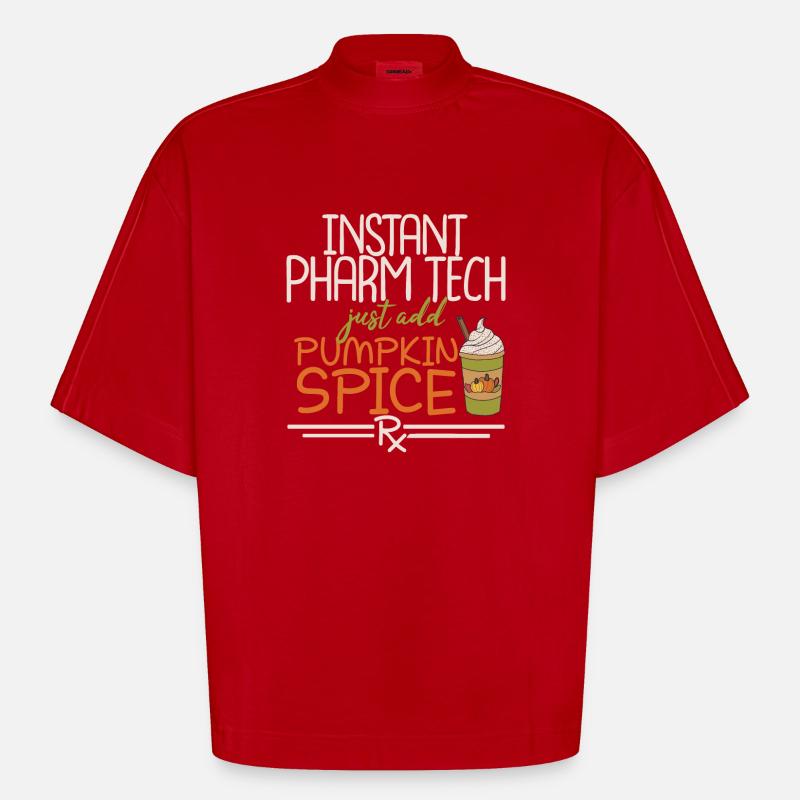 Instant Pharm Tech | Pharmacy - Heavyweight Oversized Organic Boxy T-Shirt Made in EU - Rot