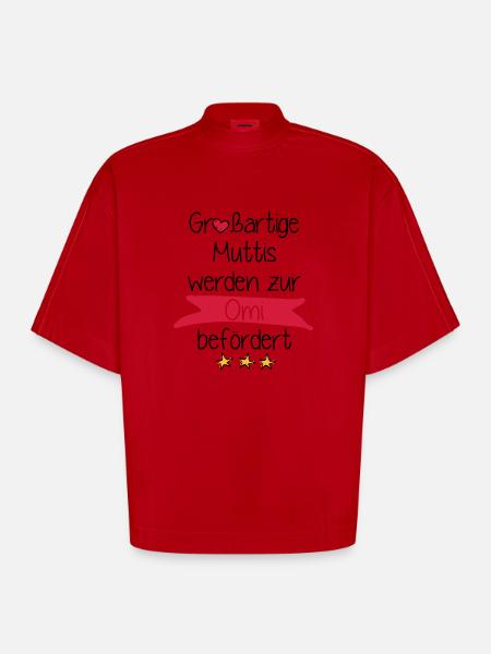 Großartige Muttis - Heavyweight Oversized Organic Boxy T-Shirt Made in EU - Rot