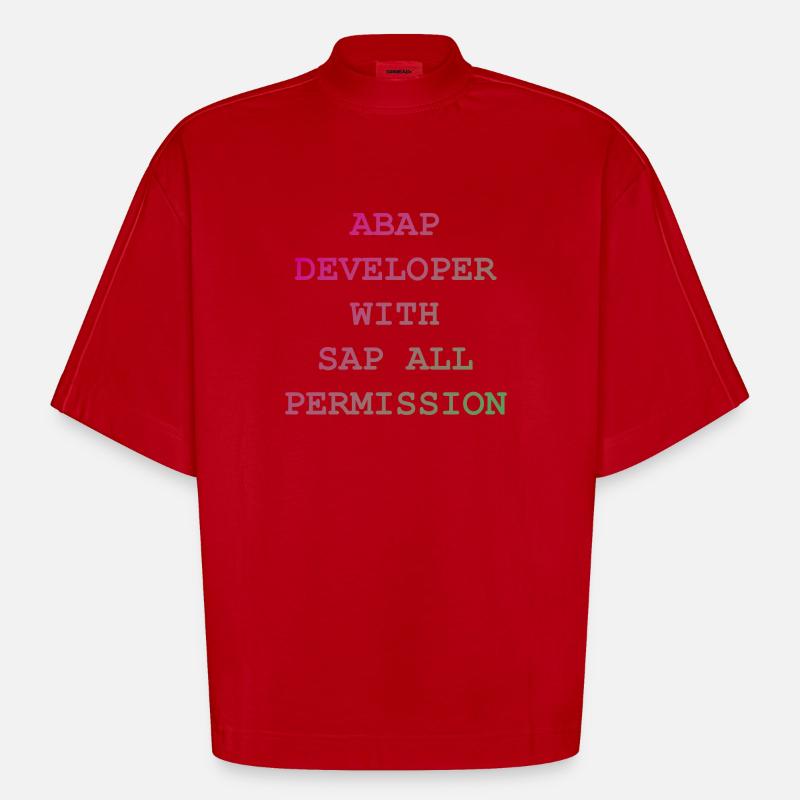 ABAP SAP Developer! Geschenkidee - Heavyweight Oversized Organic Boxy T-Shirt Made in EU - Rot