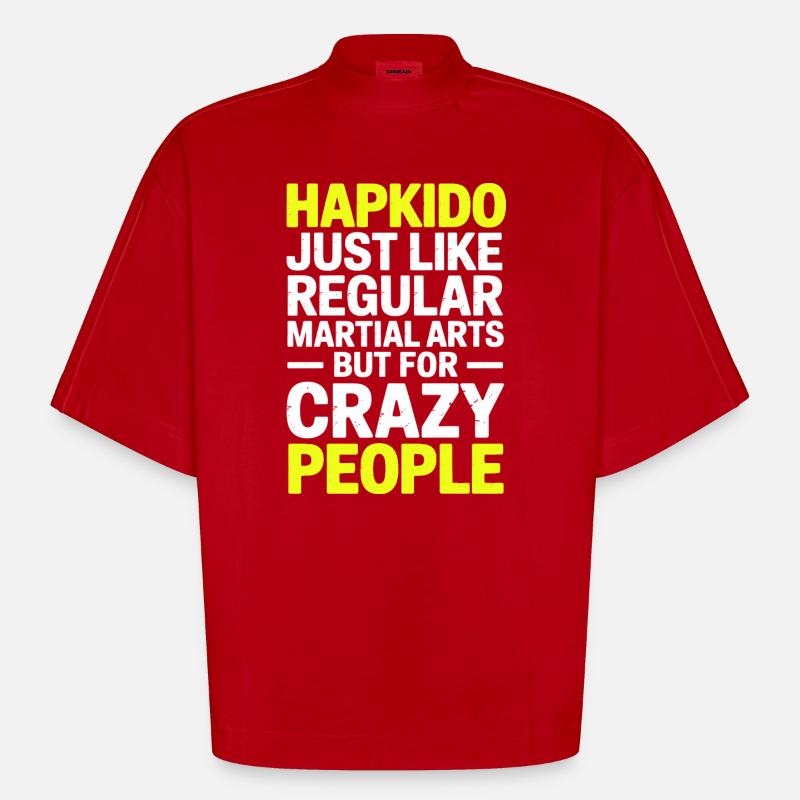 Hapkido Hap Ki Do Geschenke - Heavyweight Oversized Organic Boxy T-Shirt Made in EU - Rot