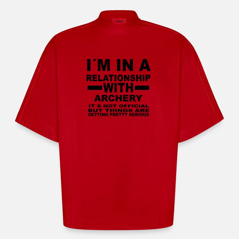 relation avec ARCHERY - T-shirt bio épais oversize Boxy fabriqué en UE - rouge