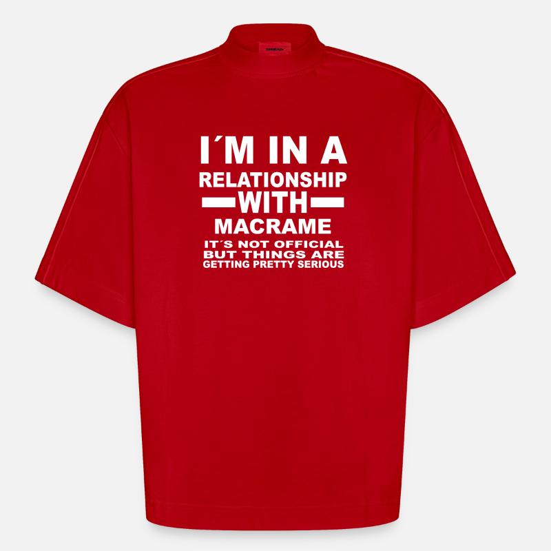 relation avec MACRAME - T-shirt bio épais oversize Boxy fabriqué en UE - rouge