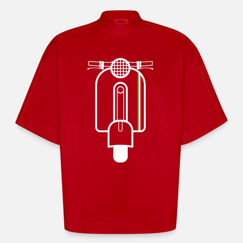Roller Italien - Heavyweight Oversized Organic Boxy T-Shirt Made in EU - Rot