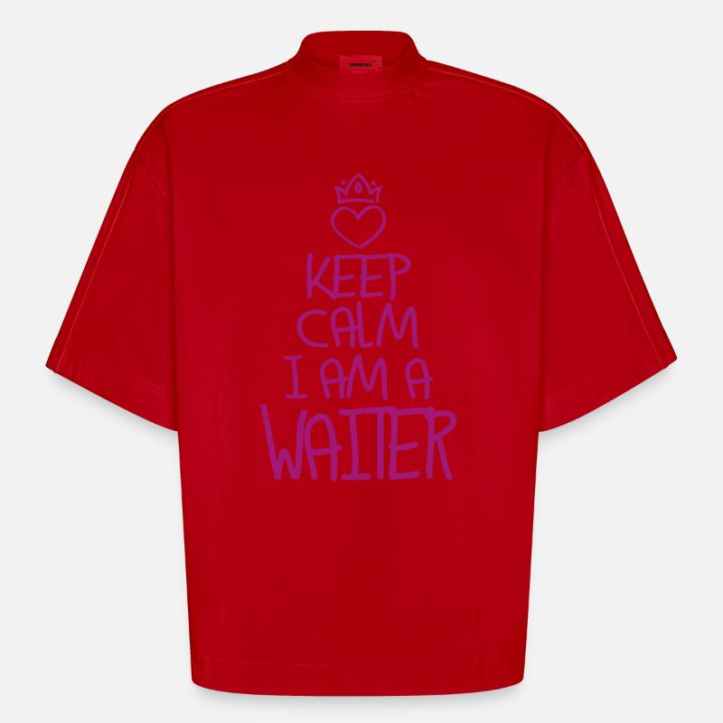 Best Kellner ever Kellner Geschenk - Heavyweight Oversized Organic Boxy T-Shirt Made in EU - Rot