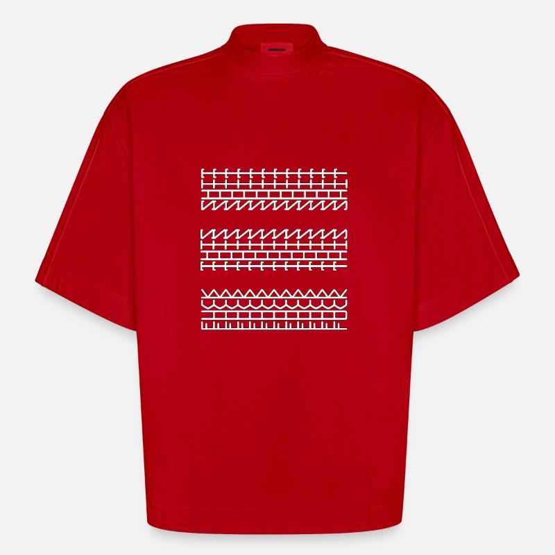 J’emmerde cette merde cachée - T-shirt bio épais oversize Boxy fabriqué en UE - rouge