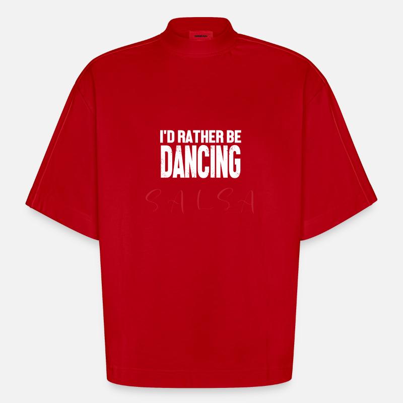 Danseuse de salsa Danseuse - T-shirt bio épais oversize Boxy fabriqué en UE - rouge