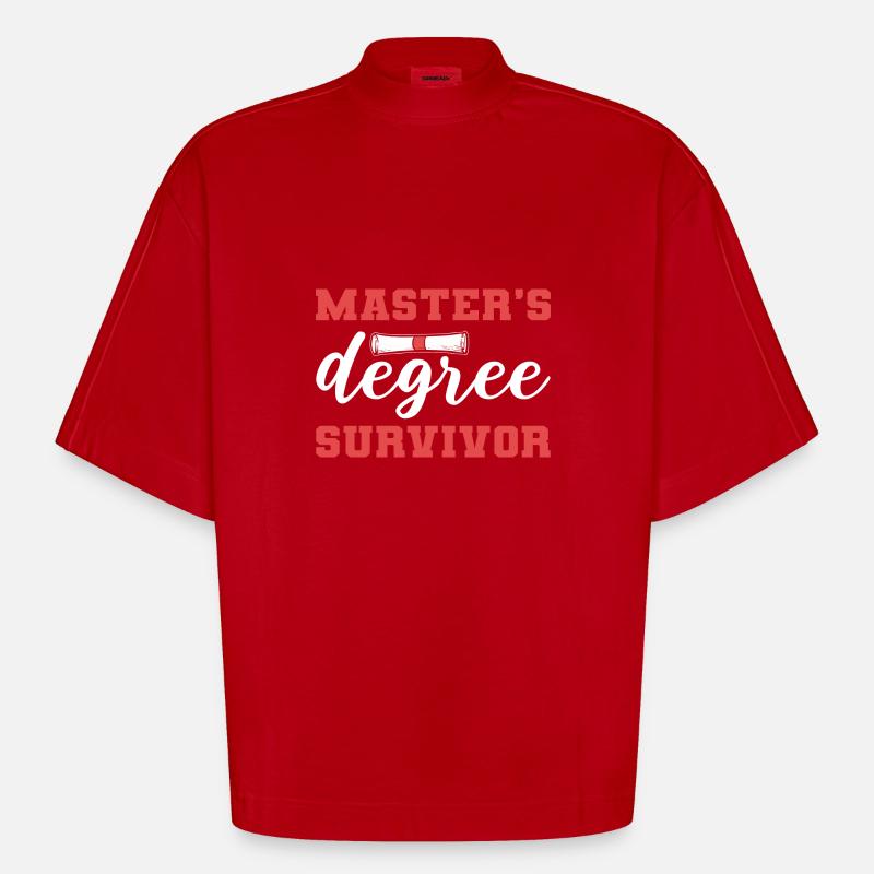 Master Studium Abschlussfeier - Heavyweight Oversized Organic Boxy T-Shirt Made in EU - Rot