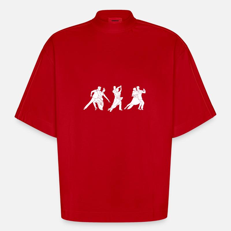 Danseuse de salsa Danseuse - T-shirt bio épais oversize Boxy fabriqué en UE - rouge