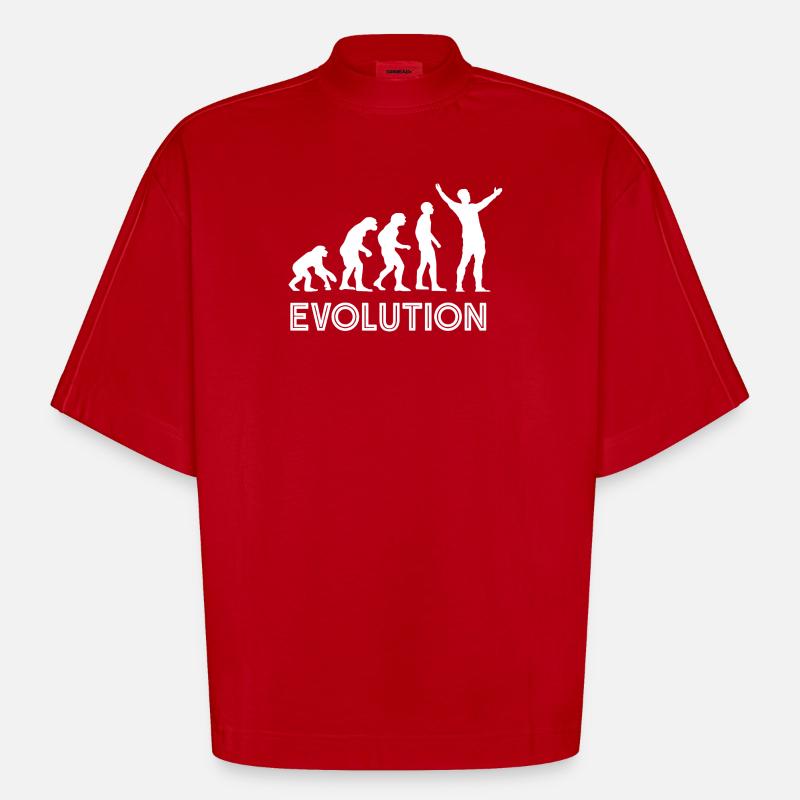 Judas Evolution - Heavyweight Oversized Organic Boxy T-Shirt Made in EU - Rot