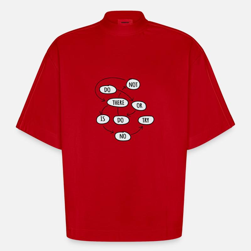 tun oder nicht tun - Heavyweight Oversized Organic Boxy T-Shirt Made in EU - Rot