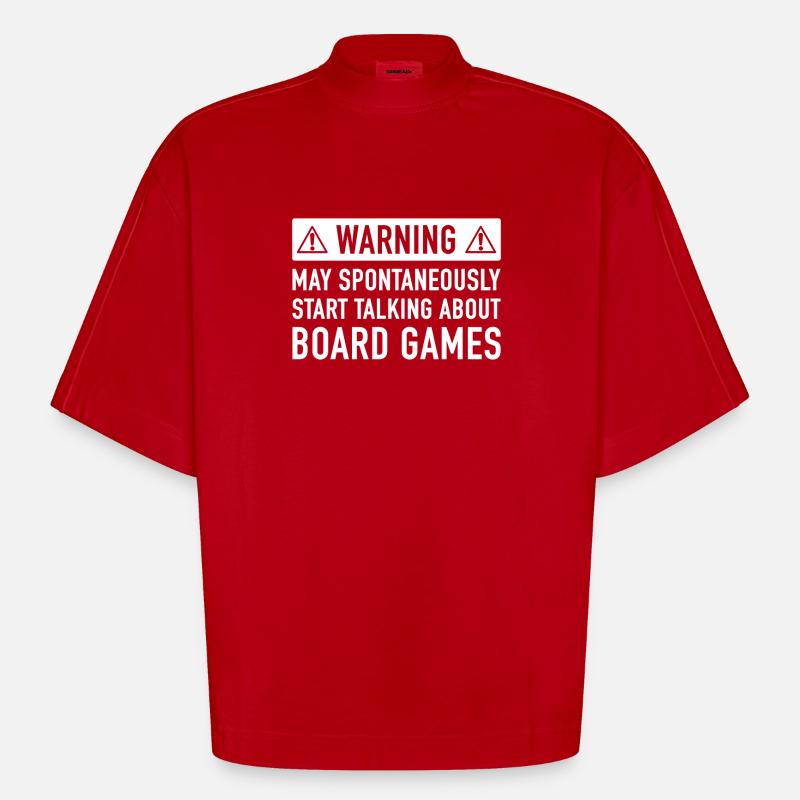 Lustige Brettspiele Geschenk-Idee - Heavyweight Oversized Organic Boxy T-Shirt Made in EU - Rot
