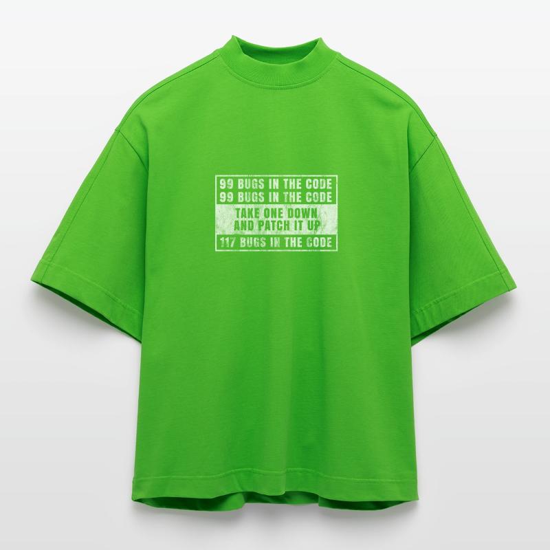 Programmer Shirt Programming Sayings Nerd Heavyweight Oversized Organic Boxy T-Shirt Made in EU