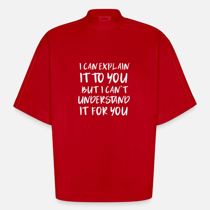 Sarkasmus Geschenke Sprüche - Heavyweight Oversized Organic Boxy T-Shirt Made in EU - Rot