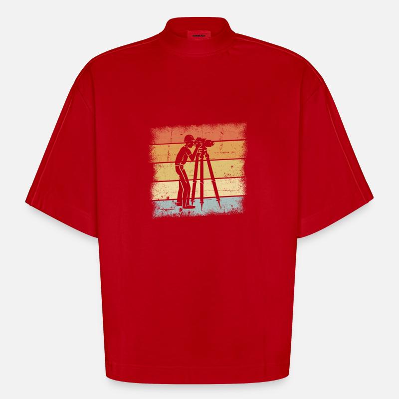 Vermesser Geschenk - Heavyweight Oversized Organic Boxy T-Shirt Made in EU - Rot