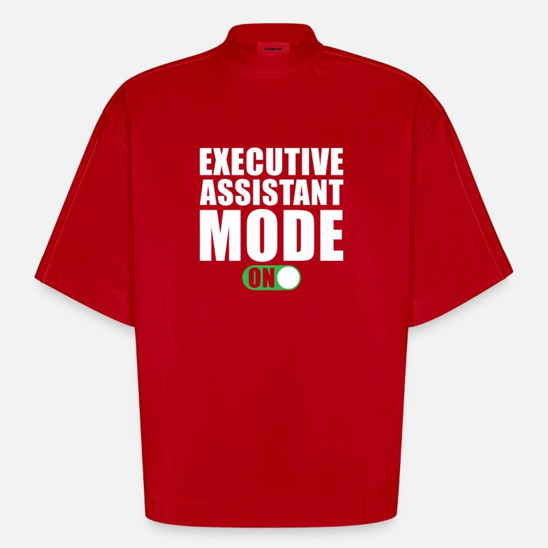 Assistentin Der Geschäftsleitung Modus An - Heavyweight Oversized Organic Boxy T-Shirt Made in EU - Rot