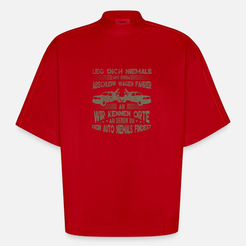 Abschleppdienst Geschenkideen - Heavyweight Oversized Organic Boxy T-Shirt Made in EU - Rot