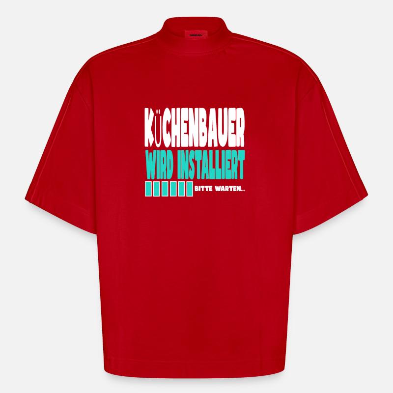 Kutscher wird installiert - Heavyweight Oversized Organic Boxy T-Shirt Made in EU - Rot