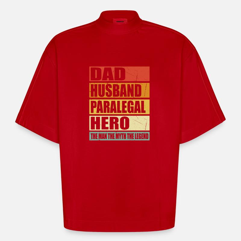 Vater Ehemann Rechtsanwaltsfachangestellte Held - Heavyweight Oversized Organic Boxy T-Shirt Made in EU - Rot