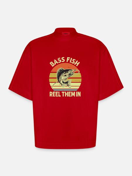 Barschfische Hole sie ein - Heavyweight Oversized Organic Boxy T-Shirt Made in EU - Rot