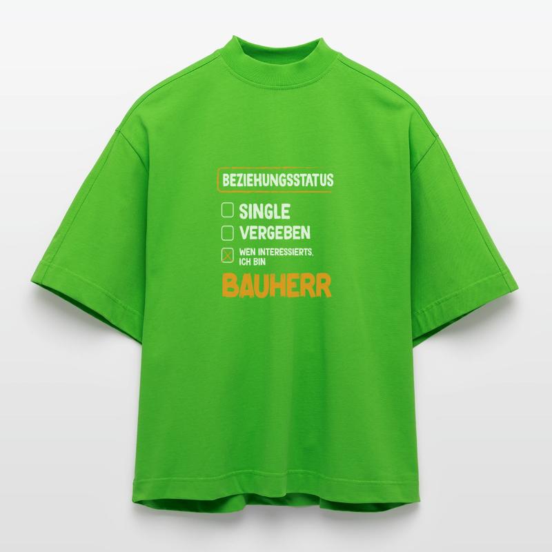 Constructeur Relation Statut Constructeur Constructeur Construction de maison T-shirt bio épais oversize Boxy fabriqué en UE