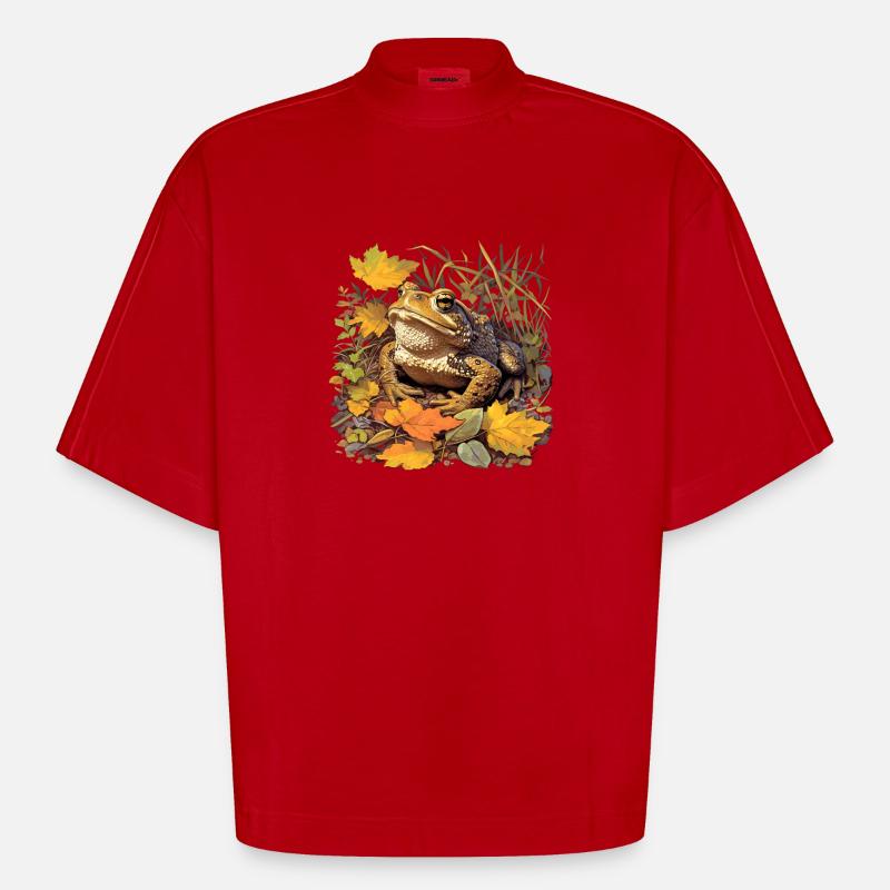 Toad Toads Toad - Heavyweight Oversized Organic Boxy T-Shirt Made in EU - red