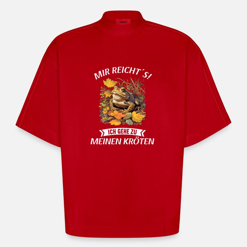 Crapaud crapaud crapaud - T-shirt bio épais oversize Boxy fabriqué en UE - rouge