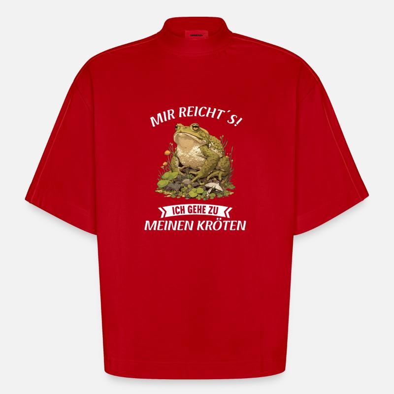 Toad Toads Toad - Heavyweight Oversized Organic Boxy T-Shirt Made in EU - red