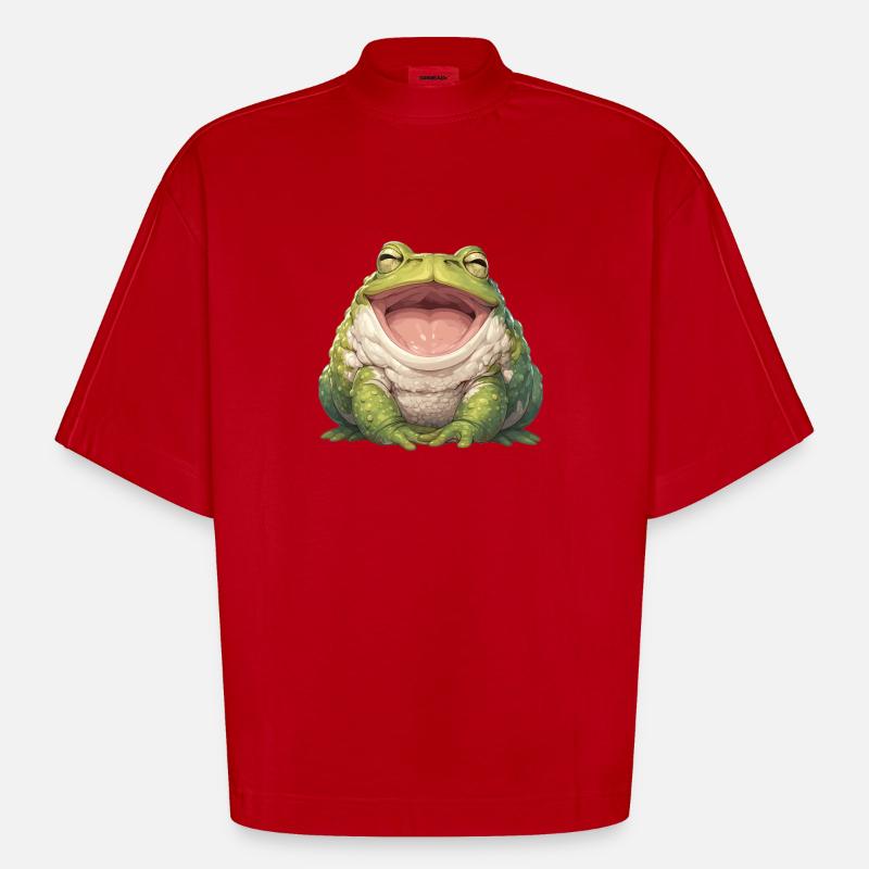 Toad Toads Toad - Heavyweight Oversized Organic Boxy T-Shirt Made in EU - red