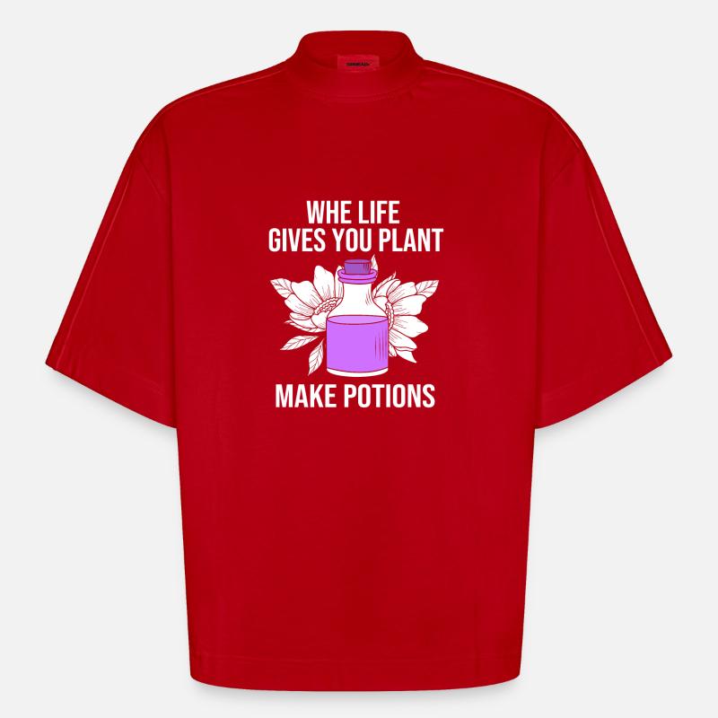 Ätherisches Öl - Heavyweight Oversized Organic Boxy T-Shirt Made in EU - Rot