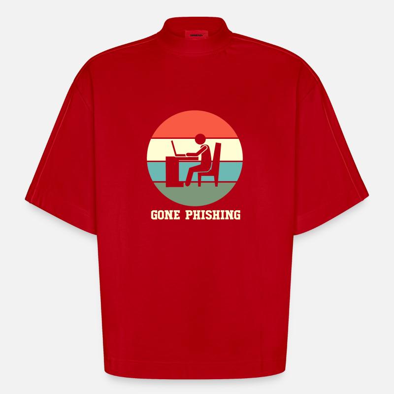 Cyber programmeur cybersécurité Hacker - T-shirt bio épais oversize Boxy fabriqué en UE - rouge