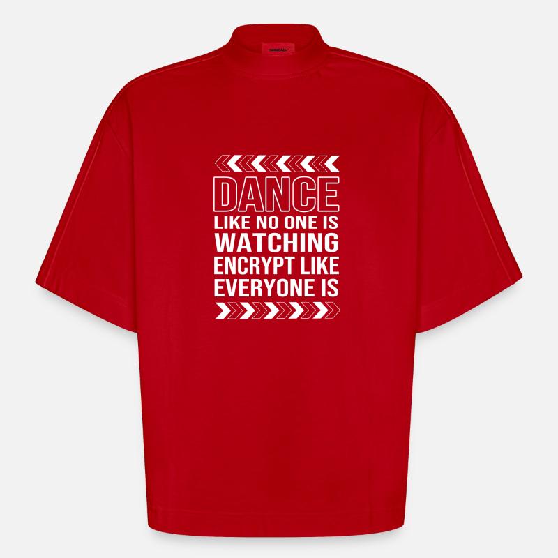 Cyber programmeur cybersécurité Hacker - T-shirt bio épais oversize Boxy fabriqué en UE - rouge