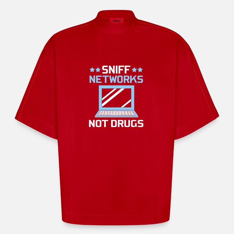 Cybersecurity Cyber Programmierer Hacker - Heavyweight Oversized Organic Boxy T-Shirt Made in EU - Rot