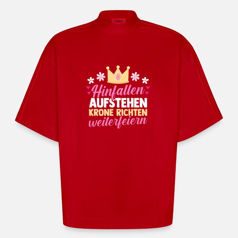 Costume de carnaval Carnaval - T-shirt bio épais oversize Boxy fabriqué en UE - rouge