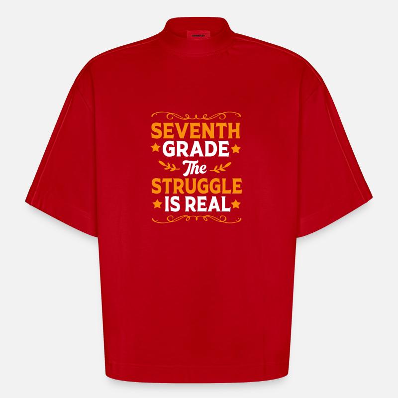 5e - T-shirt bio épais oversize Boxy fabriqué en UE - rouge