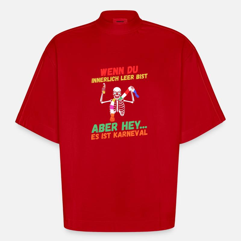 Costume de carnaval Carnaval - T-shirt bio épais oversize Boxy fabriqué en UE - rouge