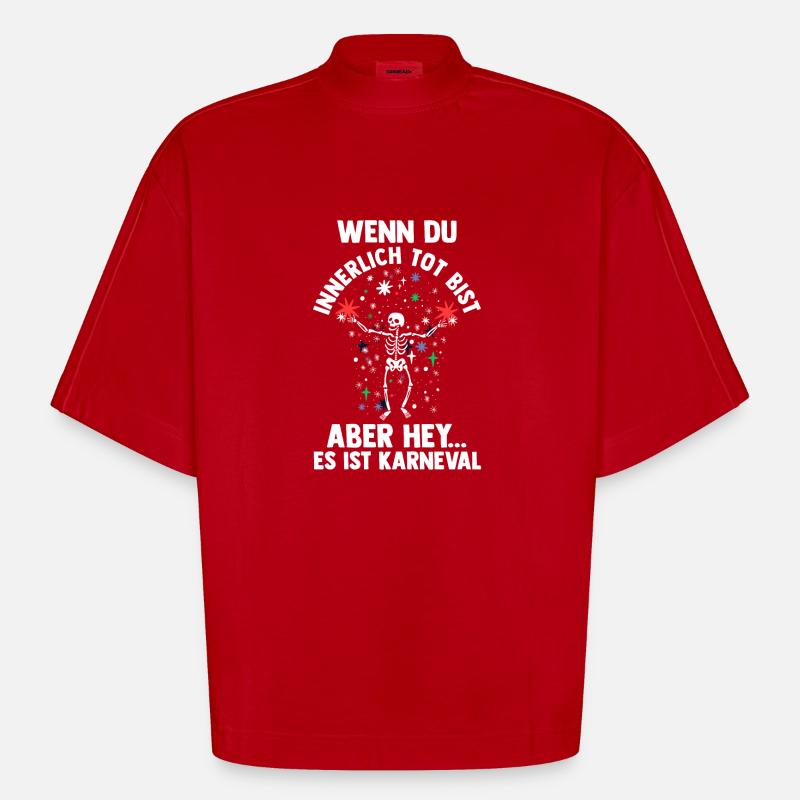 Costume de carnaval Carnaval - T-shirt bio épais oversize Boxy fabriqué en UE - rouge