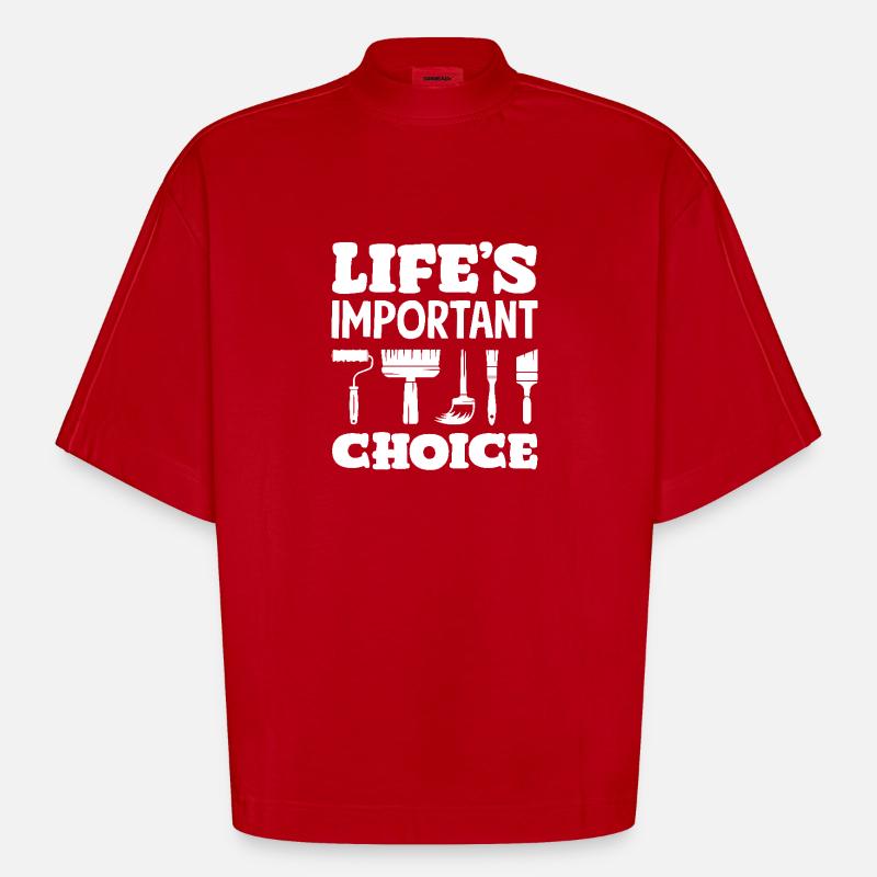 Vital Choice Painter Tools - T-shirt bio épais oversize Boxy fabriqué en UE - rouge