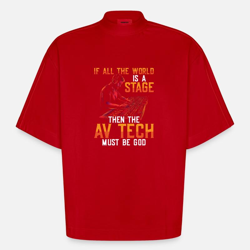 AV-Technik AV-Techniker Audiovisueller Techniker - Heavyweight Oversized Organic Boxy T-Shirt Made in EU - Rot
