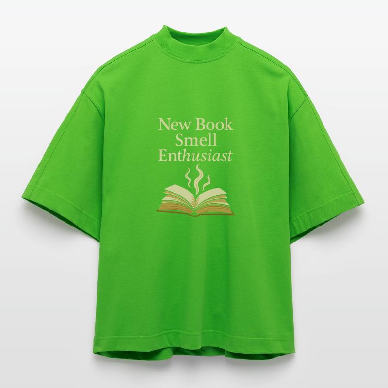 Buch Sniffer Reader -duftstolz Old Seiten Aroma Heavyweight Oversized Organic Boxy T-Shirt Made in EU