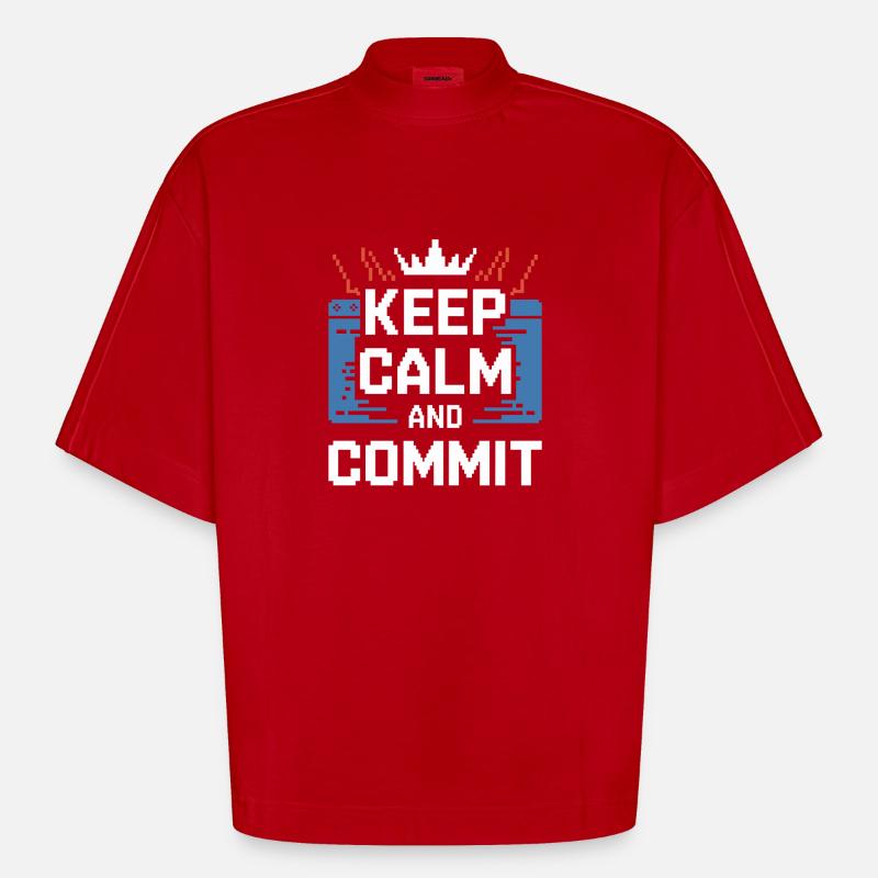 Coding Ninja Programmer Debugging Master - Heavyweight Oversized Organic Boxy T-Shirt Made in EU - red