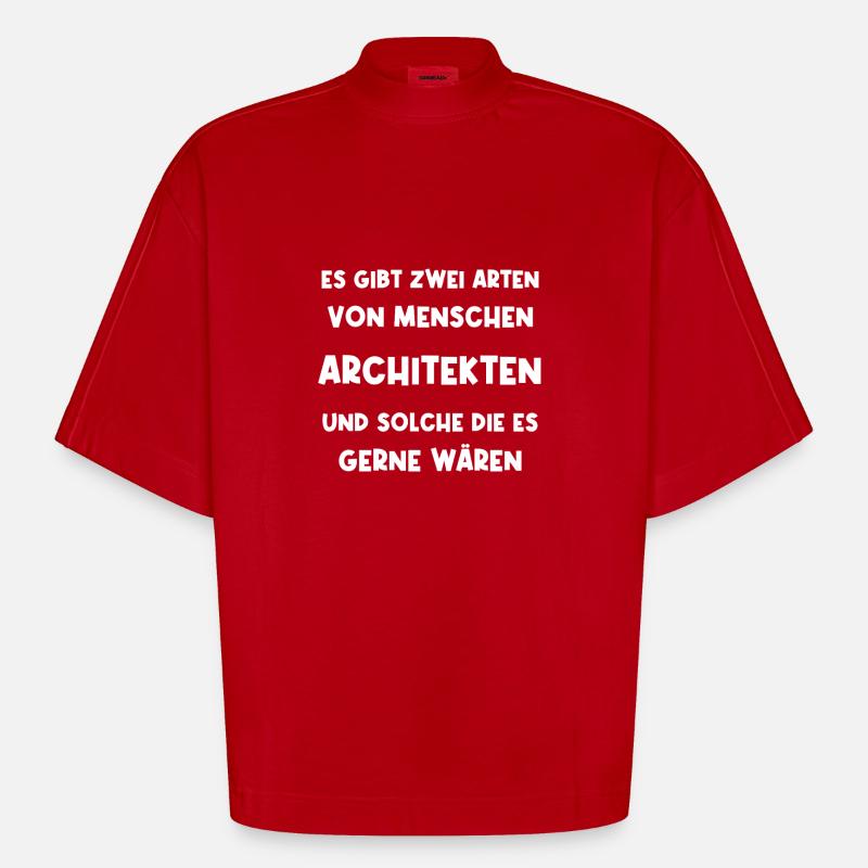 Architect Engineer Architecture Architecture Student - Heavyweight Oversized Organic Boxy T-Shirt Made in EU - red