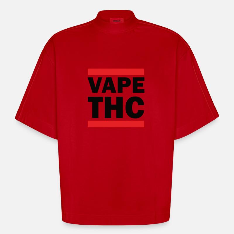 Vape THC - T-shirt bio épais oversize Boxy fabriqué en UE - rouge