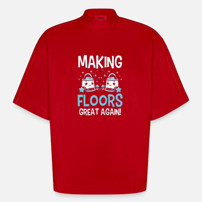 Nettoyant Lover Cleaner - T-shirt bio épais oversize Boxy fabriqué en UE - rouge