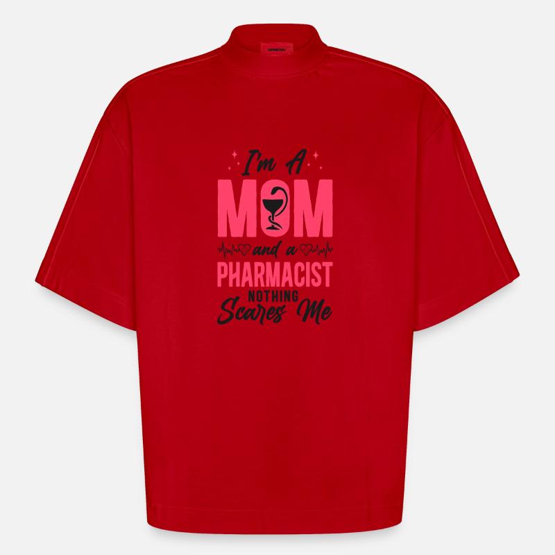 Pharmacy Tech Technician - Heavyweight Oversized Organic Boxy T-Shirt Made in EU - Rot