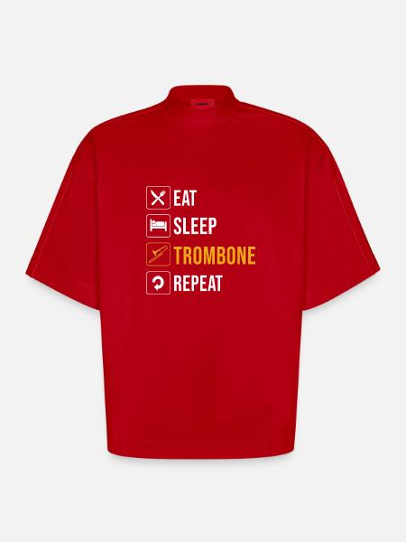 Posaune - Heavyweight Oversized Organic Boxy T-Shirt Made in EU - Rot