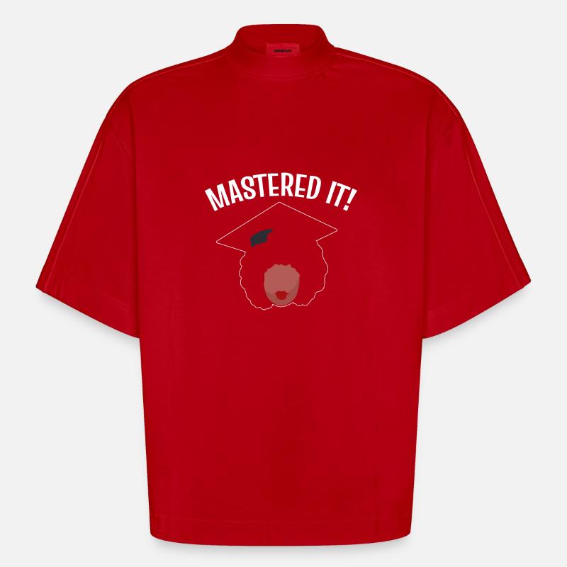 Master Studium Abschlussfeier - Heavyweight Oversized Organic Boxy T-Shirt Made in EU - Rot