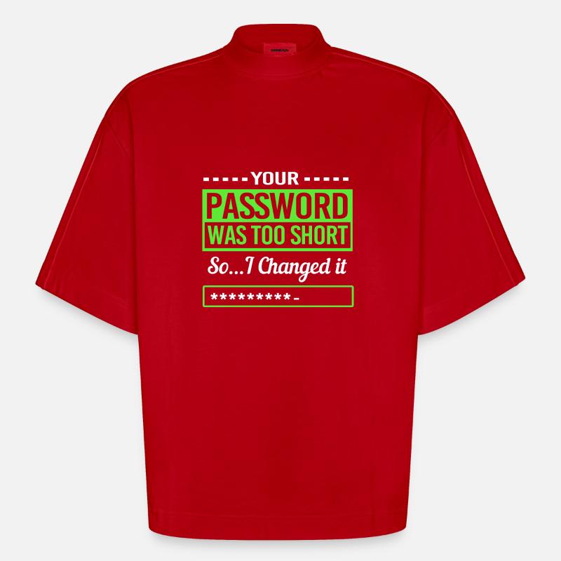 Cybersecurity Cyber Programmer Hacker - Heavyweight Oversized Organic Boxy T-Shirt Made in EU - red