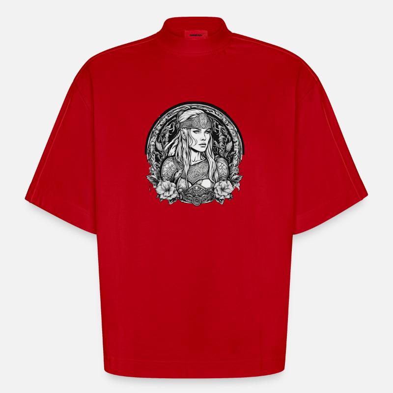Schildmaide - Heavyweight Oversized Organic Boxy T-Shirt Made in EU - Rot